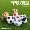 Kawaii Dog Dachshund Football Plush Keychain Cartoon Puppy Stuffed Keyring Cute Key Holder Pendant Bag Hanging Decoration Gift