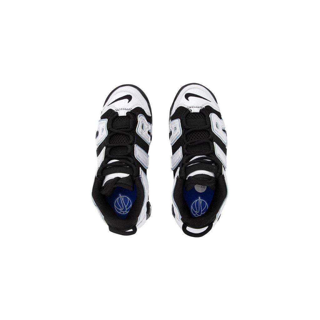Nike Кроссовки для баскетбола детские Nike Air More Uptempo с амортизацией, средняя высота, черные с белым, для детей 3-7 лет, DQ6201-001