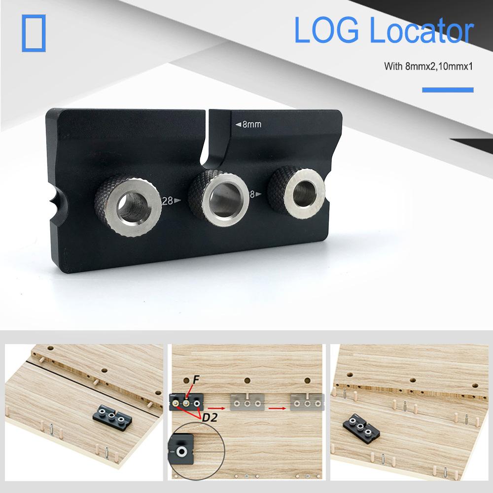 3-in-1 Woodworking Drilling Locator, Dowel Hole Puncher for Embedded Parts Positioning