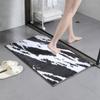 Plush Tufted Marble Bath Mat Entryway Bathroom Non-Slip Absorbent Floor Rug Square 40x60cm 50x80cm