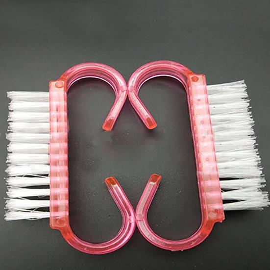 Nail Art Dust Cleaning Brush Scrubbing Manicure Pedicure Small Angle Clear Tools
