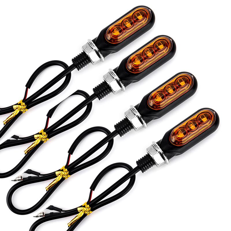 Motorcycle Mini Led Turn Signal Lights Amber Flowing Lamp For Led Motorcycle Flashing Farol Xvs 1100 Xj6 Yamaha