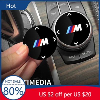 Новая Мультимедийная Ручка Кнопка Наклейка на Салон Для M Performance M2 M3 M4 M5 M6 1 2 3 4 5 7 Серии X4 X5 X7 F10 E39