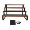 Wooden Display Riser Stand 4 Tiered Perfume and Cologne Organizer Display Shelf for Vanity Cabinet Farmhouse Decor Dark