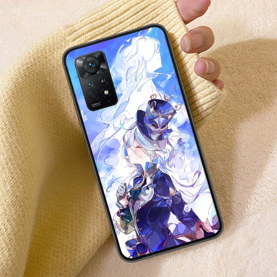 Милый Чехол для Телефона Furina Genshin Impact Для Redmi Note 13 14 15 Pro Plus 12 13C 12C 15C 9 10 10C 9T 9C 9A TPU Мягкий Чехол Прозрачный Cel