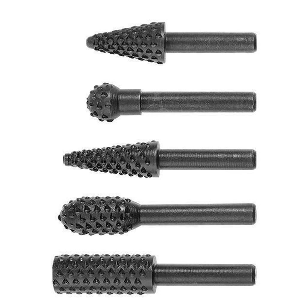 5 шт. Напильник для резьбы по дереву, рашпиль, сверло, вращающийся рашпиль, набор сверл, деревообработка, вращающееся рельефное сверло в форме долота