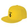 Fashion Black Dog and Knife Flat Brim Sun Hat  Durable Denim Hat Visors