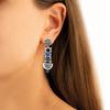 Tanzanite Gemstone Unisex Women's Gift For Her Silver Jewelry Earring 1.5''
