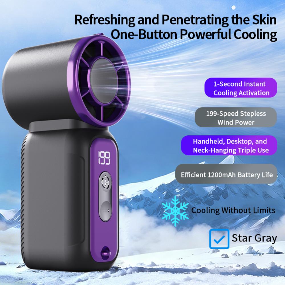 Powerful Wind Super Mini Handheld Fan USB Rechargeable Turbo Fan New Handheld Turbo Fan Summer