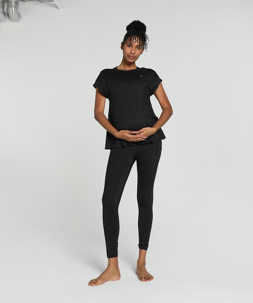 Puma MATERNITY STUDIO Оверсайз Футболка с коротким рукавом Черная для и Тренировок Женская (524857), Осень/Зима 2024, (01), Спортзал, Упражнения, Спорт,