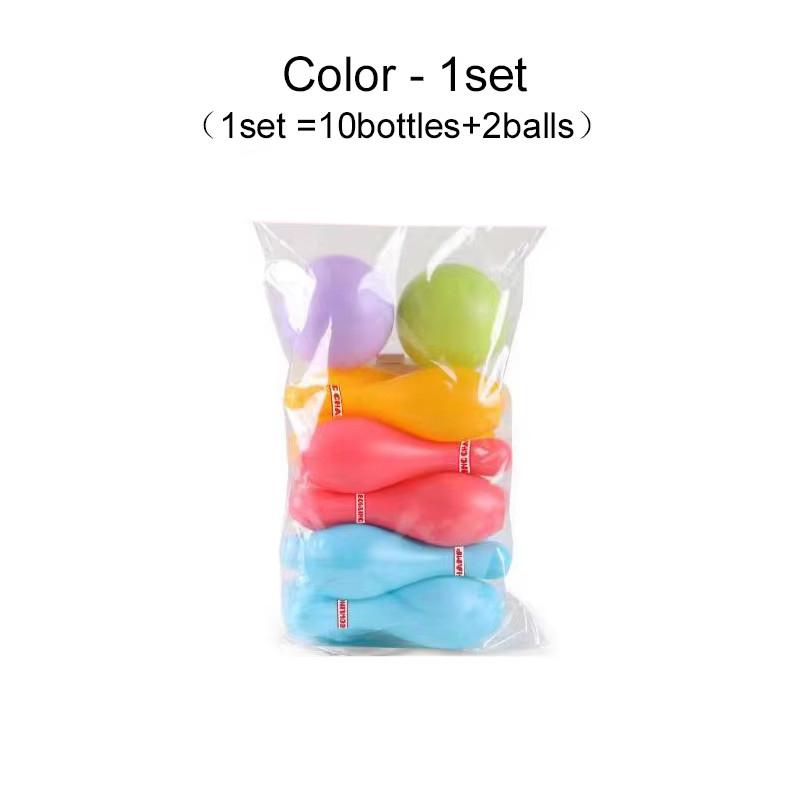 Mini Bowling Set Color/white Bowling Games Party Favors Gifts Summer Outdoor Sports Indoor Exercise Ball Gutterball Funny TMZ