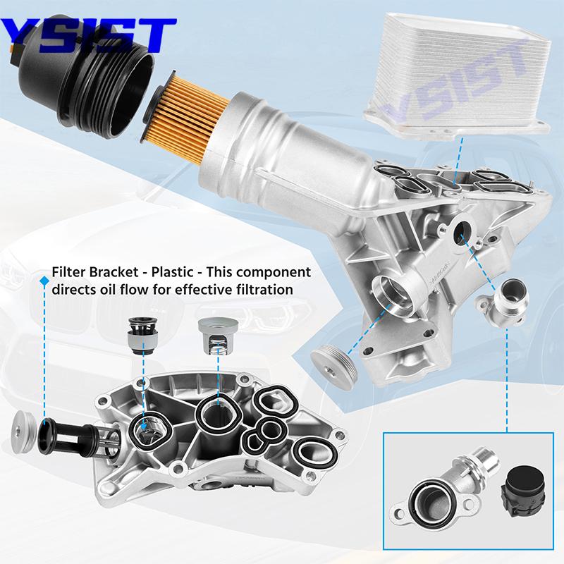 Aluminum Filter Housing for BMW B58 F30 340i F20 G30 540i G11 G05 G12 F21 B57 X3 X4 X5 Oil Cooler Assembly 11428583895