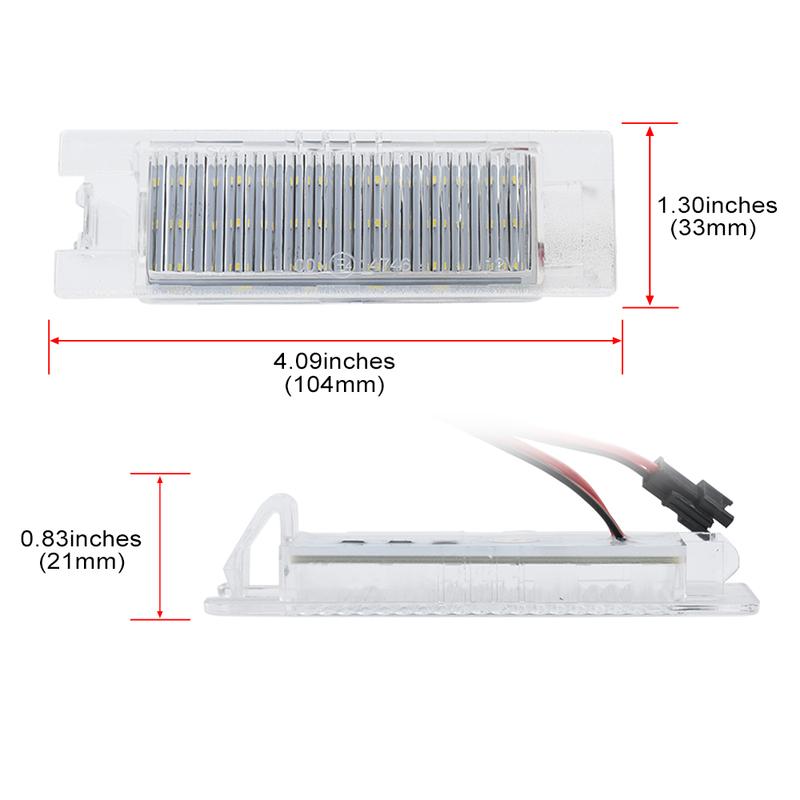 For Vauxhall Opel Astra K J H Corsa D E C Meriva A B Vectra C Zafira B ignia Adam Canbus Led License Plate Lights Tag Lamps