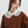 White Hollow Out Lapel Fake Collars for Women Shirt Detachable Collars Neckwear Decorative Female Korean Fake Collar