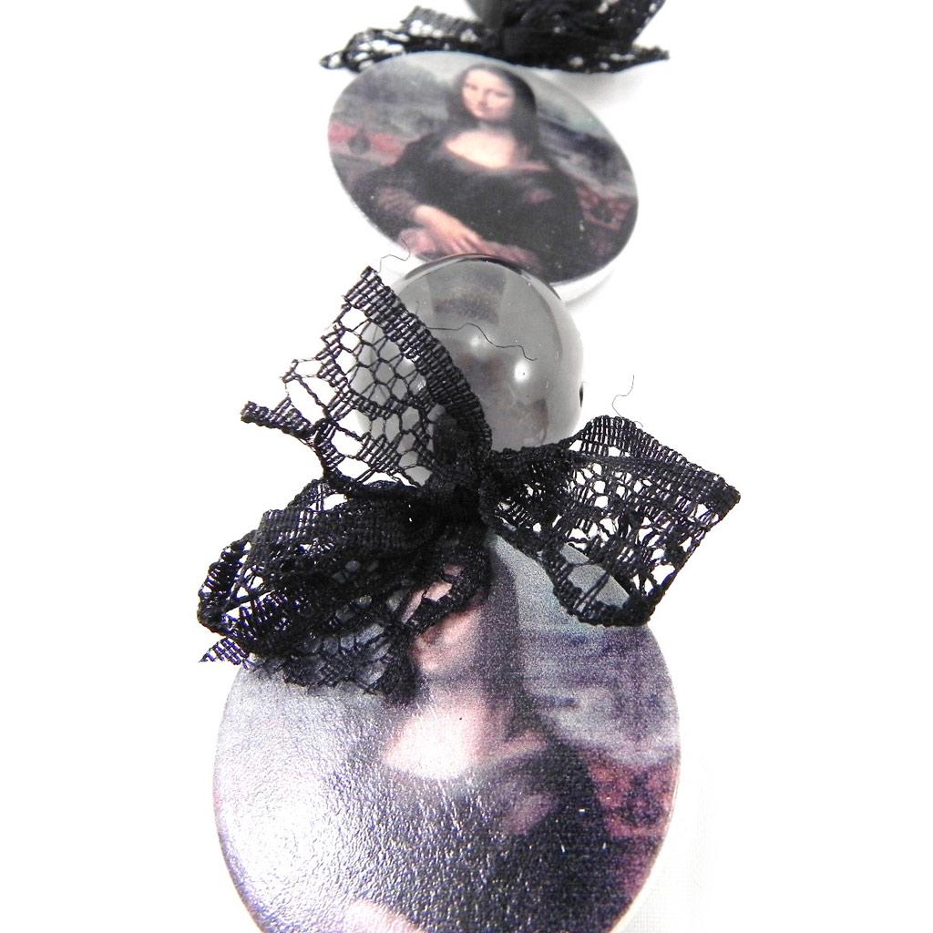 Les Trésors De Lily [H0580] — Черное дизайнерское колье «Мона Лиза»