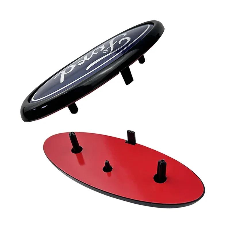 Car Sticker 14.6x5.7cm Emblem Car Front Cover Grille Badge for Ford Kuga Focus Ranger Mustang Mondeo Fiesta Explorer Transit Acc