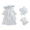 Detachable Lace Jabot Collar Solid Color Ruffled Neck Collar  Stage Performance Costume Accessory