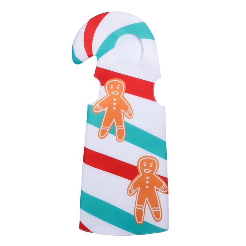 Праздничный детский костюм пряничного человечка из полиэстеровой ткани для нарядного переодевания и игр