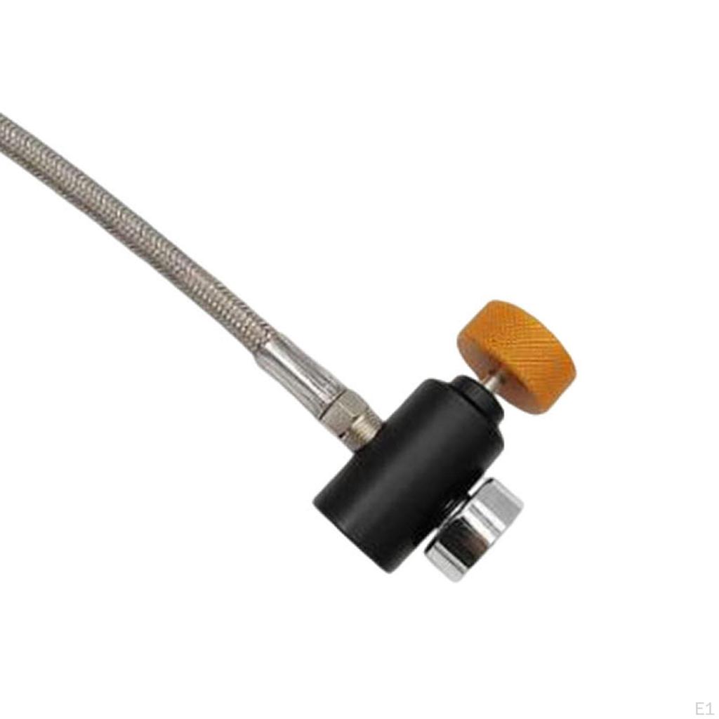 CO2 Cylinder Refill Adapter Bottle Connector Portable with Hose Replace Fill Station Kit,