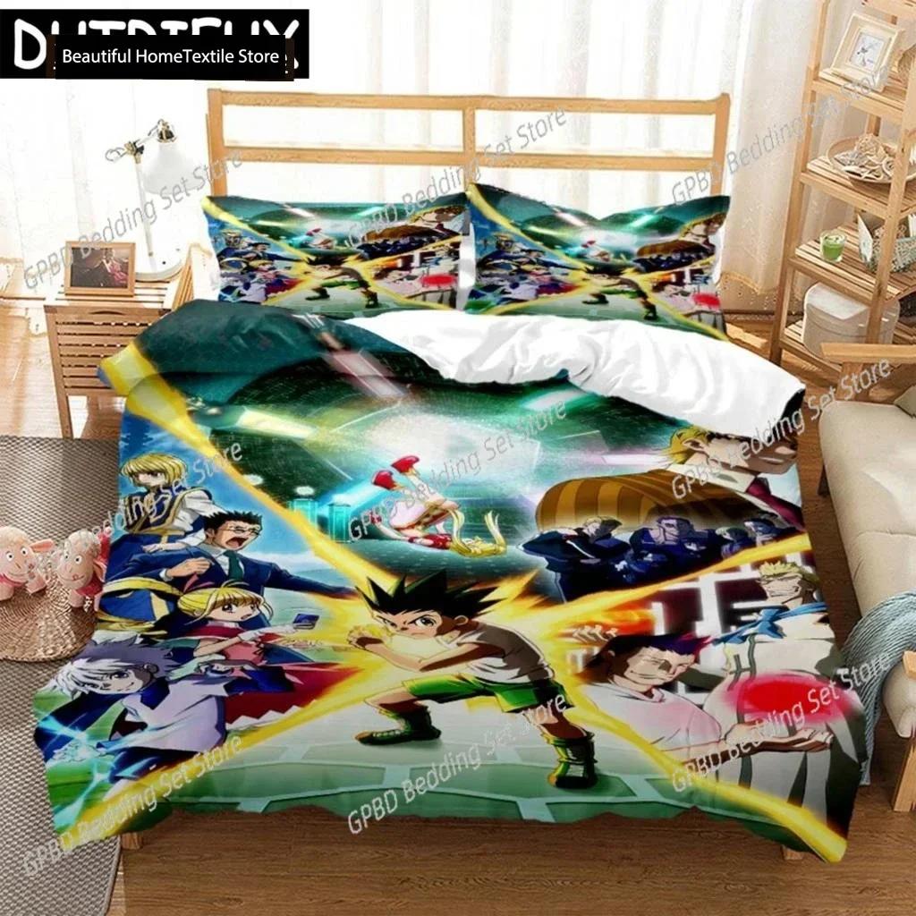 Luxury New 3D Print HUNTER×HUNTER Digital Print Polyester Bedding Sets Boys Covers Duvet Cover Set For Teens Bedding Set