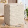 Foldable Zipper Storage Bag with Lid and Reinforced Handles, 30L 110L 150L 220L for Quilts Clothes Pillows Sheets Moving