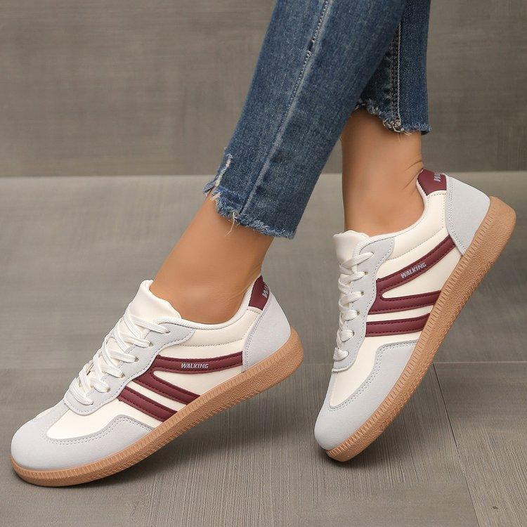 Women's Large Size Moral Training Shoes Sneakers New Retro Color Matching Flat Shoes