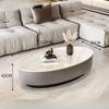 Журнальный столик для гостиной в скандинавском стиле, современный мраморный минималистский овальный журнальный столик, белый, роскошная мебель для салона, дома