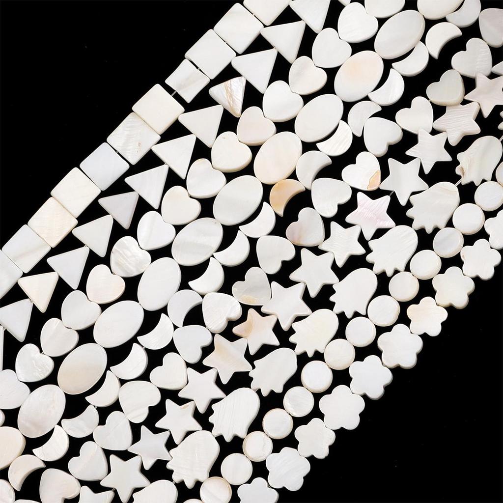 22-115 шт. Натуральные пресноводные ракушки Геометрические бусины для DIY ожерелья, браслета, серег, изготовления ювелирных изделий