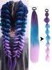 Synthetic Ponytail 1 Pack Braid Extension, Full of Christmas Color Ponytail Extension, Straight Tube Sleek Wrap Extension Hair