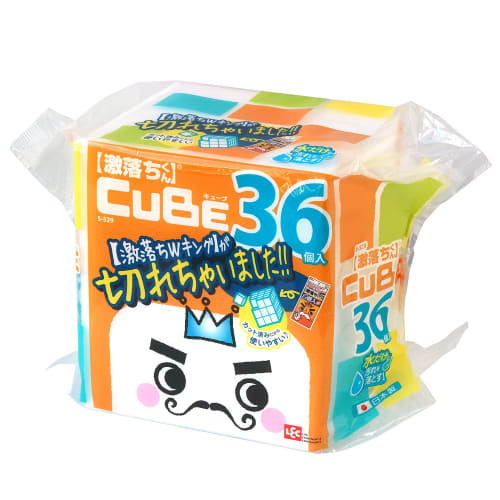LEC Gekiochi Cubes, Pre-Cut, 36 Pieces x 2 Packs (Melamine Sponge)