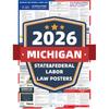 2026 Michigan State and Federal Labor Laws Poster - English Version - OSHA Workplace Compliant - UV Waterproof Laminated 24" x 36" - Mandatory
