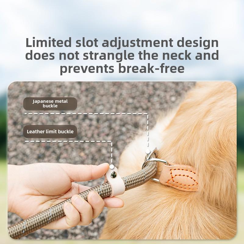 Pet P Chain Anti-explosion Rush Walking Dog Traction Anti-break Free Dog Chain Средняя и крупная собака Товары для золотистого ретривера Поводок для собак