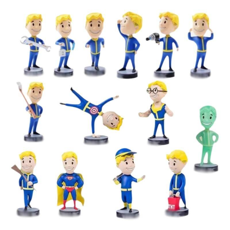 Detailed Vault Boy Fallout Mini Statue Handcrafted Display Piece