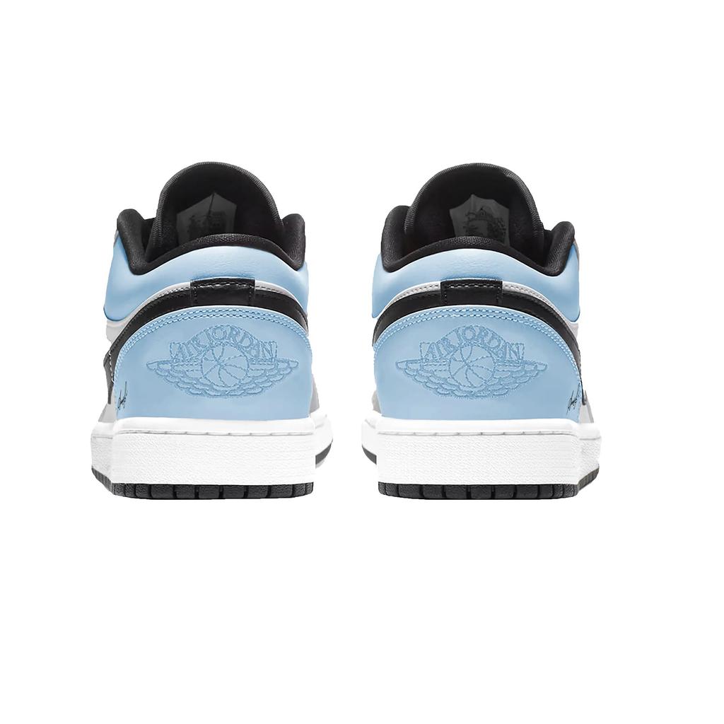 Jordan Air Jordan 1 Carolina Starry Blue Low top Vintage Basketball Shoes Men's Blue White 553558-081(Team855-)