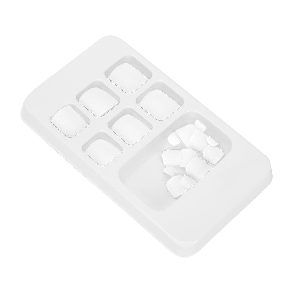 24 Pcs Solid Color False Toe Nails Short Square Fake Toenails Artificial Nail Tips for Women Girls