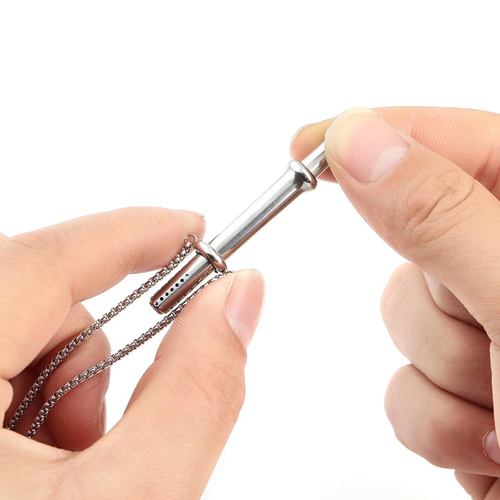 Breathing Resistance Whistle Necklace Meditation Whistle Necklace Anxiety Breathing Necklace for Anxiety & Stress Relief