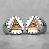 Freemason Illuminati Triangle Masonic Stainless Steel Mens Rings Punk for Male Boyfriend Biker Jewelry Creativity Gift Wholesale 3