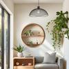 Suspension décorative métal noir grillagé E27 Diam 450mm