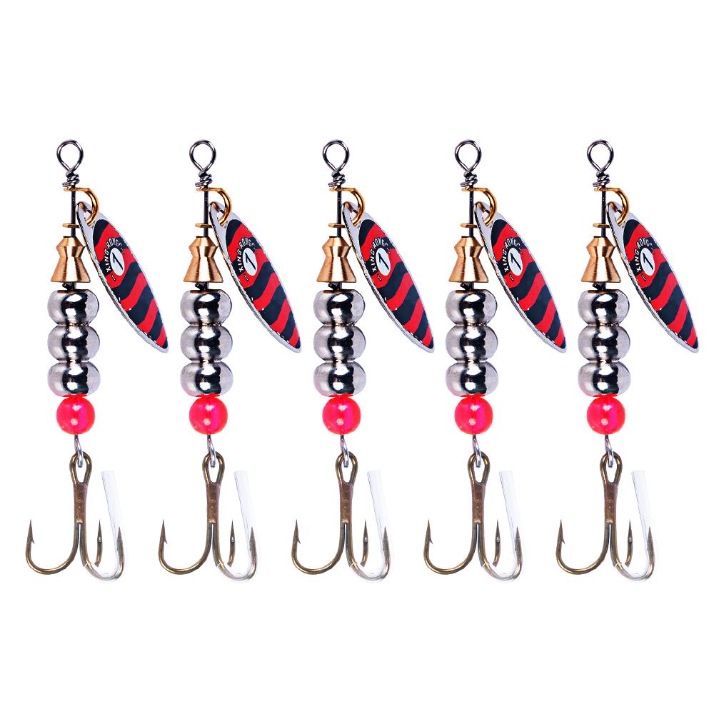 Рыболовные приманки, лопасти в форме колокола, металлическая ложка, спиннербейт, 7,5 г, рыболовные спиннерные приманки с тройными крючками