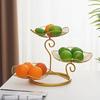 Iron Fruit Plate Living Room Home Fruit Plate Candy Bowls Nordic Three-layer Snack Shelf Rack Geometric Multi-layer Fruit Plate Basket Snacks Tray