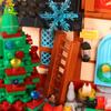Нетоксичный 1377 деталей Городской Рождественский Дом Moc Модель Строительные Блоки DIY Санта Клаус Декоративные Строительные Кирпичи Игрушки Подарок для Взрослых