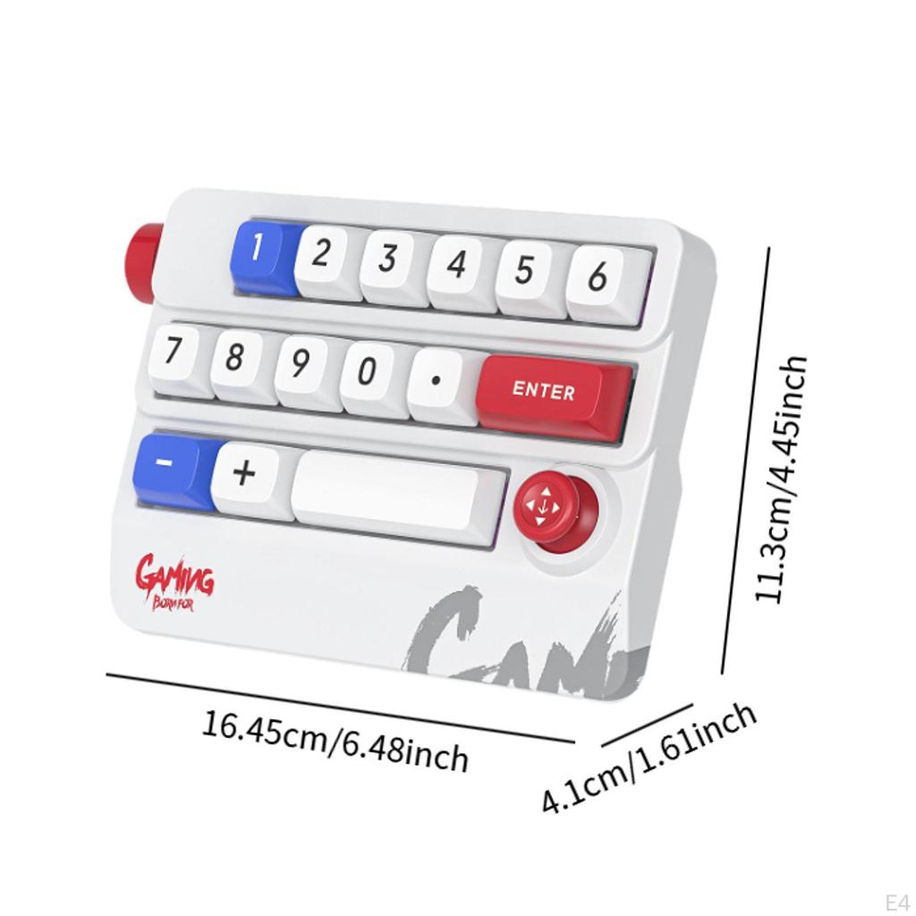 Цифровая игровая клавиатура Механическая клавиатура Цветная подсветка 19 клавиш Сменные Легкий для