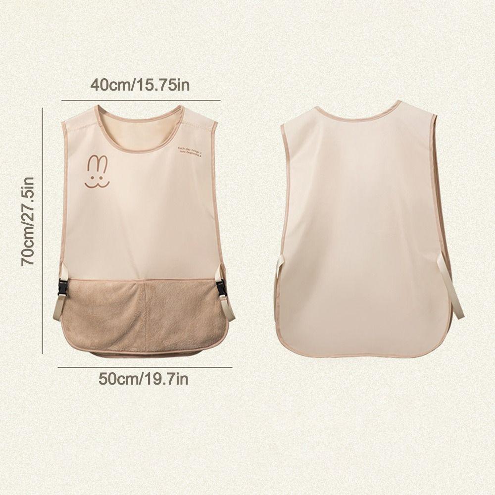 New Waterproof Stain-Resistant Apron Wipeable Hands Vest Style Breathable Sleeved Apron Anti Dirty Multipurpose Coffee House