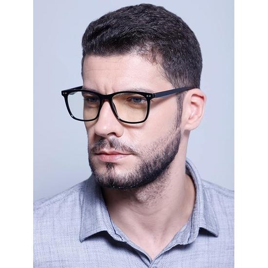 Очки Intellilens Square Blue Cut для защиты глаз от компьютера с чистящим средством для линз | Очки с фильтром синего света (53-18-140)