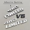3D Metal Car Sticker Logo 4WD V6 V8 LIMITED Fender Side Badge Rear Trunk Emblem For Toyota LC150 LC200 4Runner Tundra Accessorie