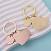 Fashion Car Key Ring Charm Bag Accessories Portable Titanium Steel Heart Key Chain Schoolbag