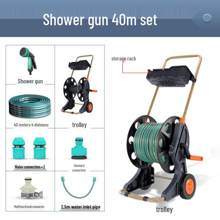 Садовый шланг высокого давления: Универсальный пистолет для полива и мойки автомобиля с выдвижной катушкой для садоводства и домашнего использования