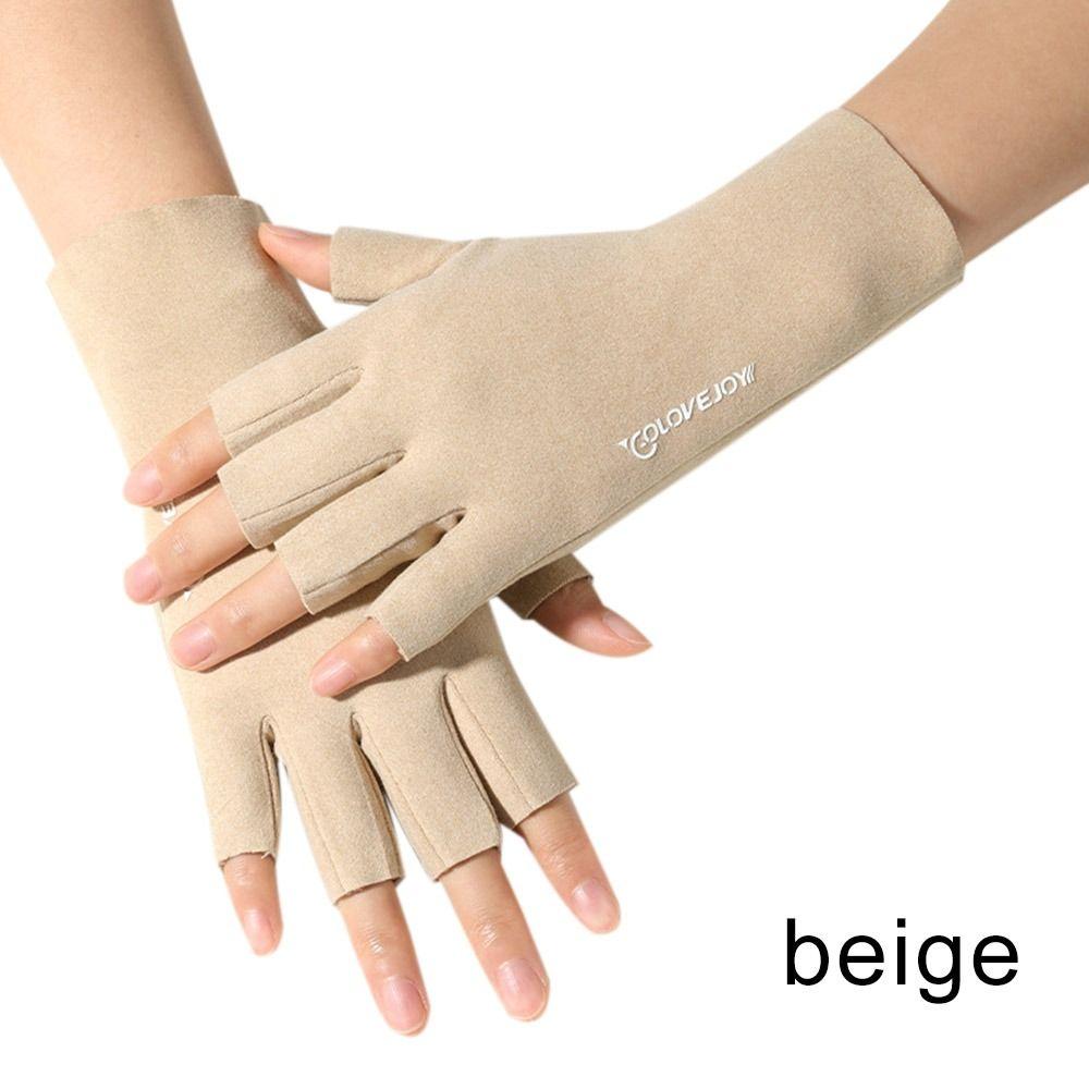 German Velvet Touchscreen Warm Gloves Semi-Finger Short Mittens Half Finger Gloves Riding Gloves