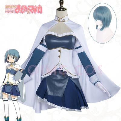 Мики Саяка Косплей Костюм Puella Magi Madoka Magica Униформа Парик Аниме Китайский Стиль Костюмы на Хэллоуин Игра