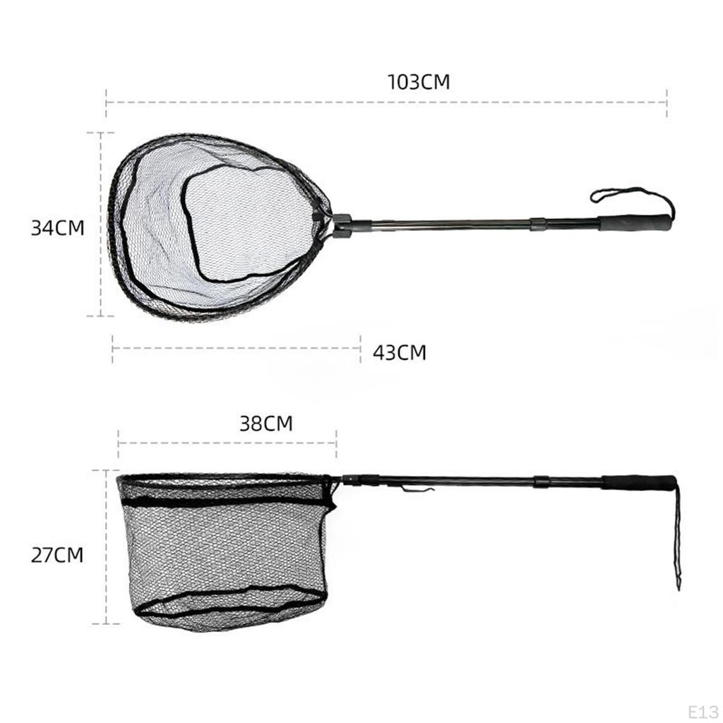Fishing Net Accessories Foldable Handle Fishes Catching Releasing Landing for Minnow